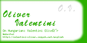 oliver valentini business card